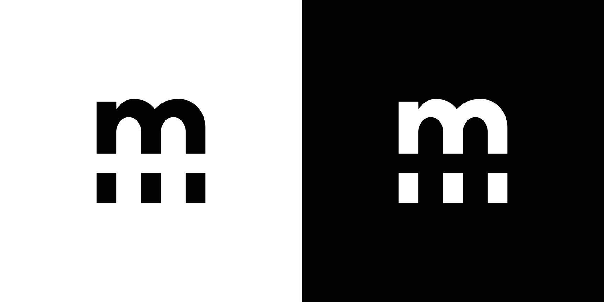 Fun and unique letter MH initials logo design vector