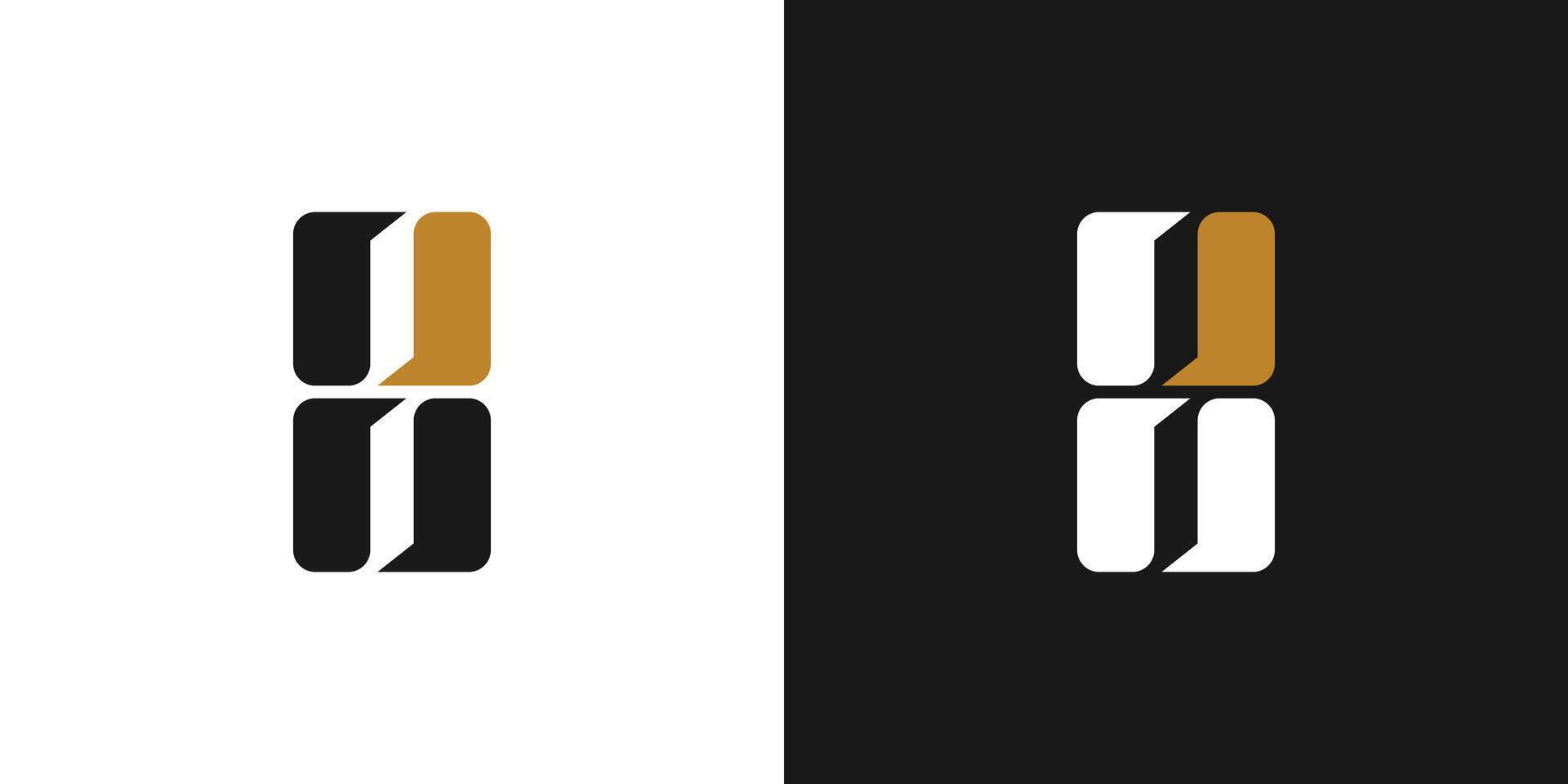 Trendy and unique Number 8 logo design vector