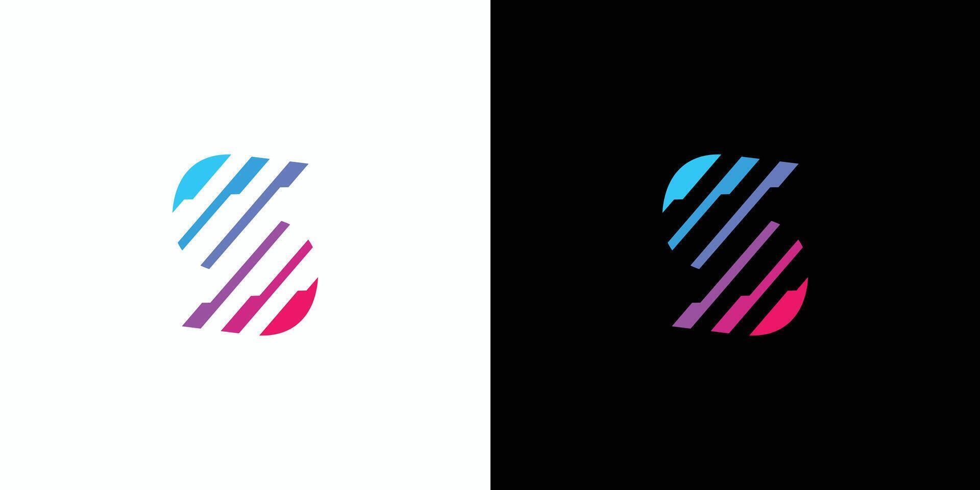 modern and unique letter S logo design vector