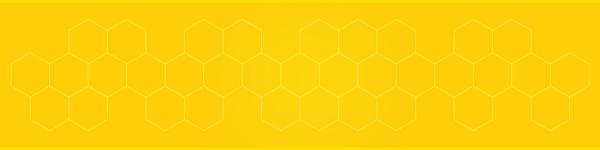 Golden Honeycomb Banner Gold Hexagonal Pattern vector