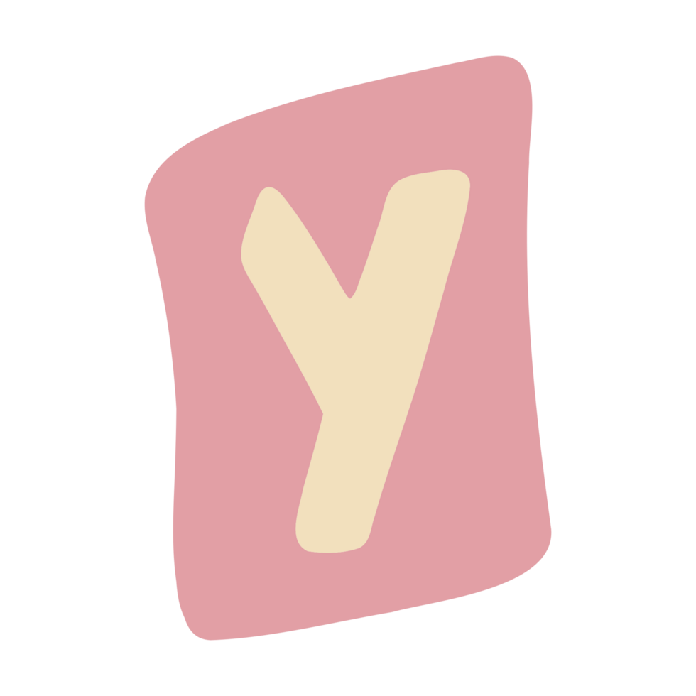 Cutout alphabet y png