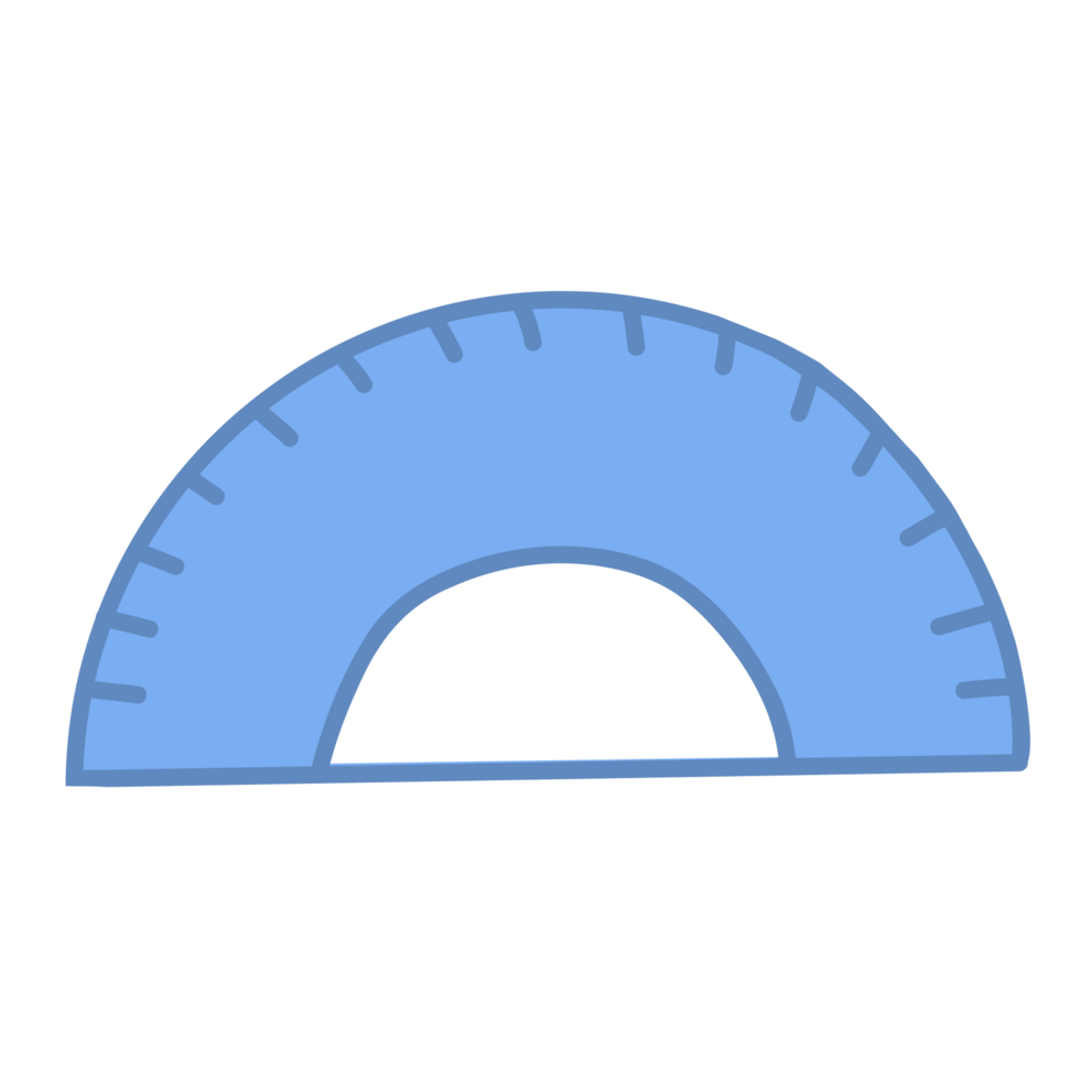 a blue protractor icon on a transparent background png