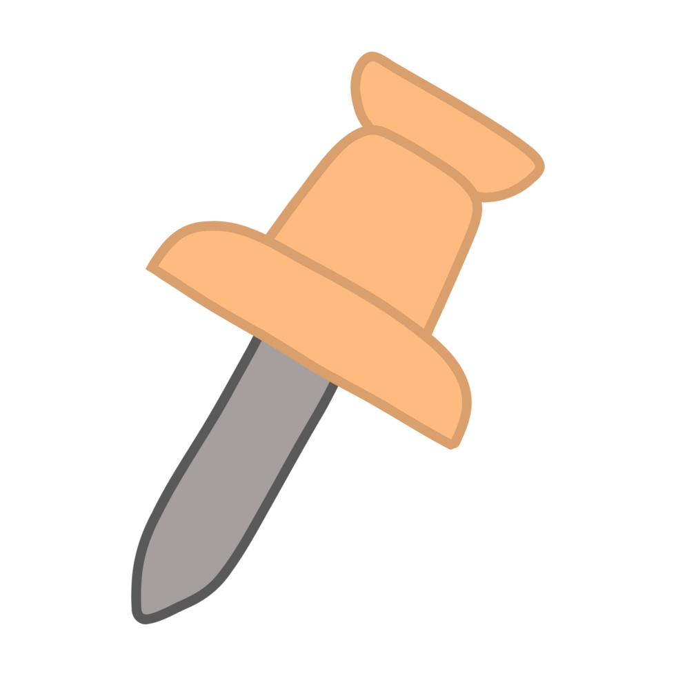 a nail icon in flat style on transparent background png