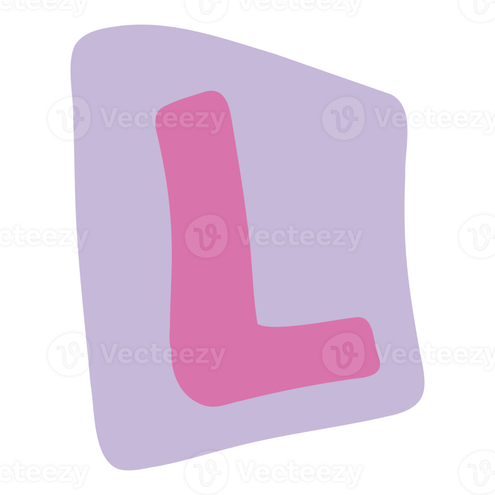 Ransom note alphabet L png