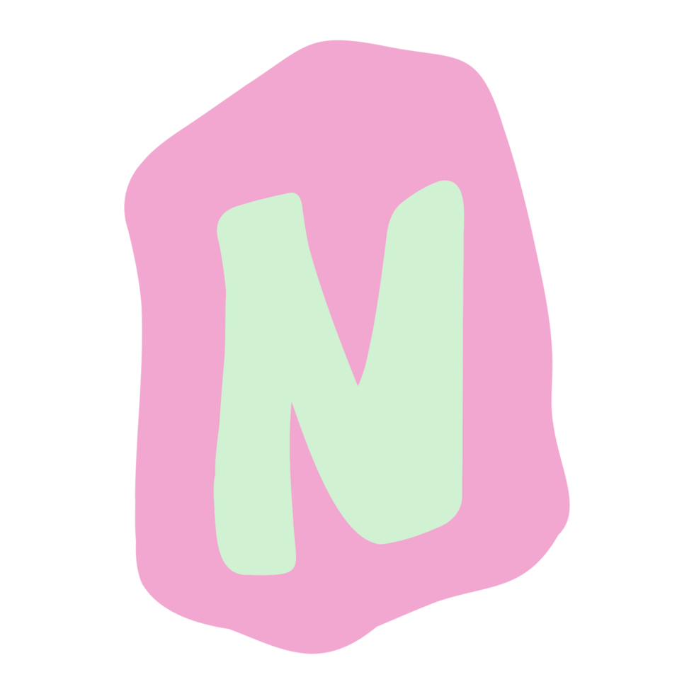 Alphabet cutout n png