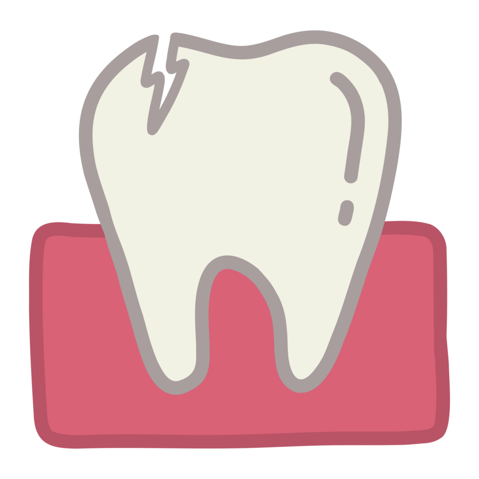 Broke tooth icon png