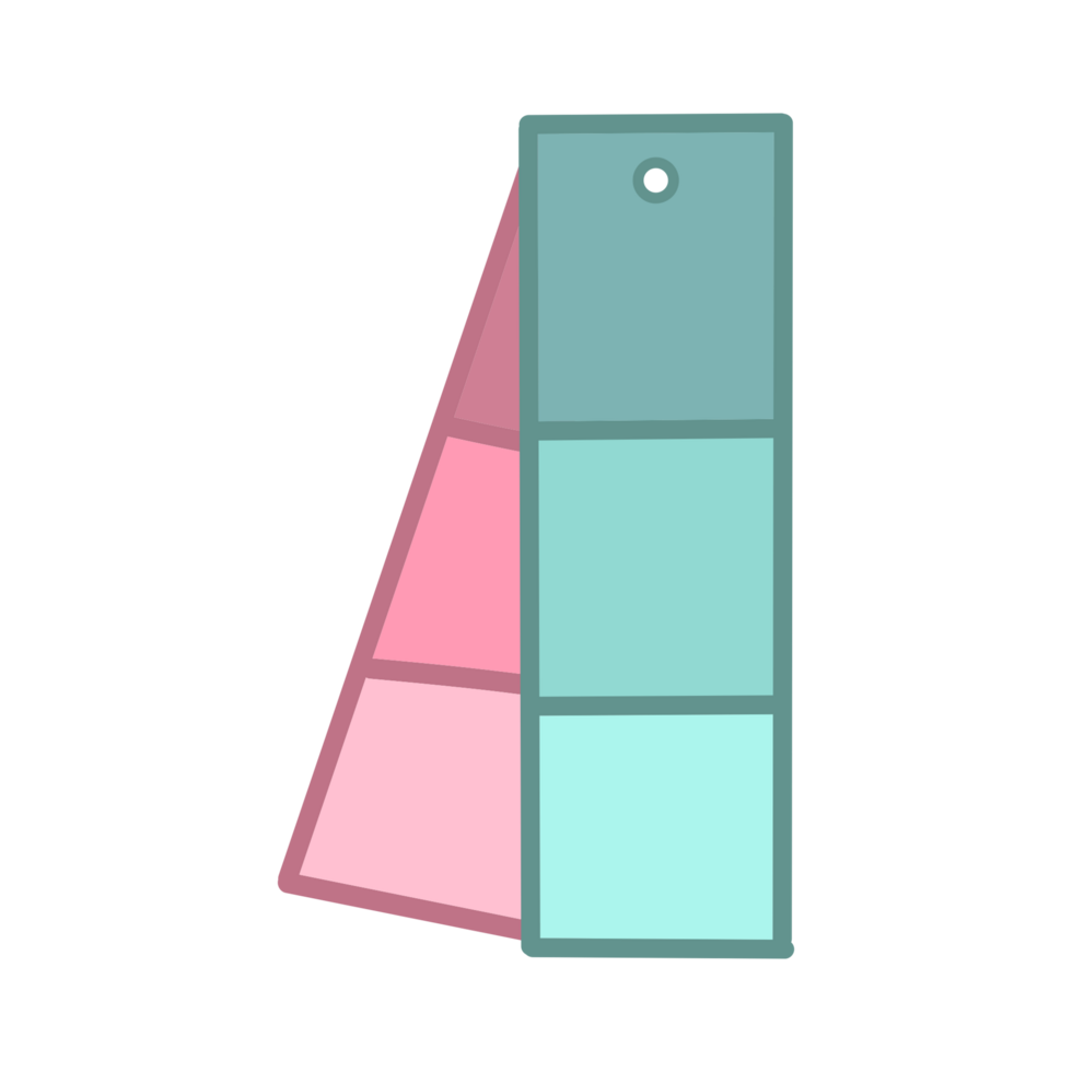 color swatch icon in cartoon style png