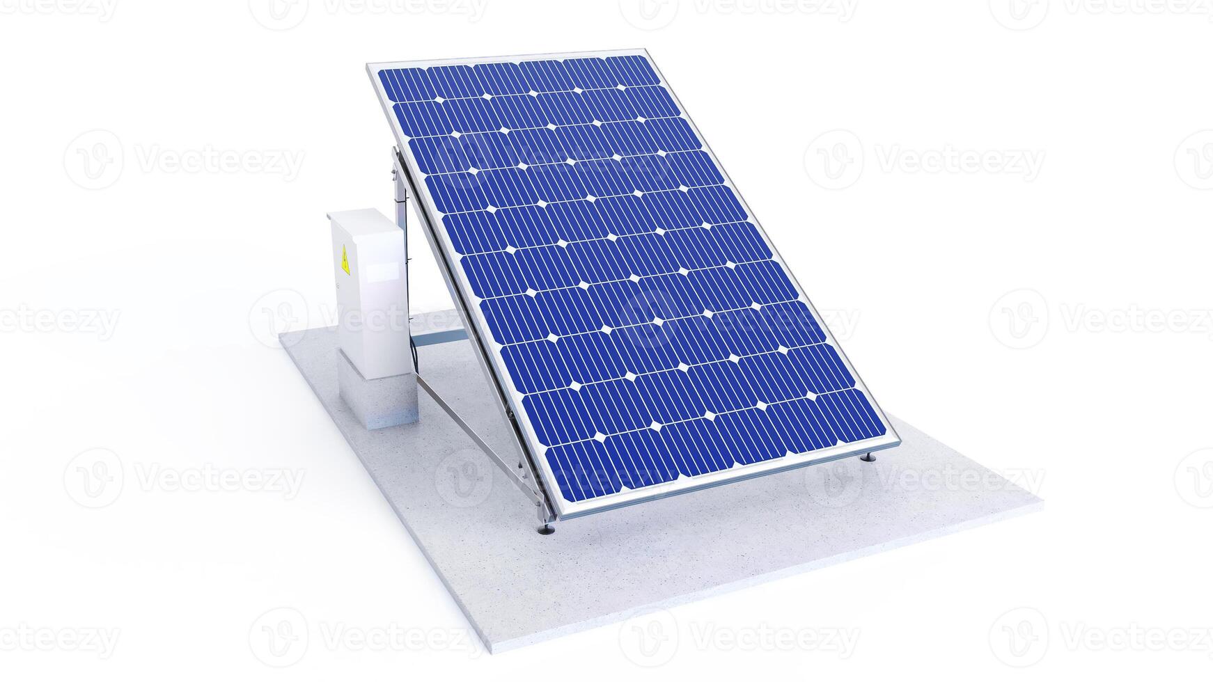 solar panels isolated on white background photo
