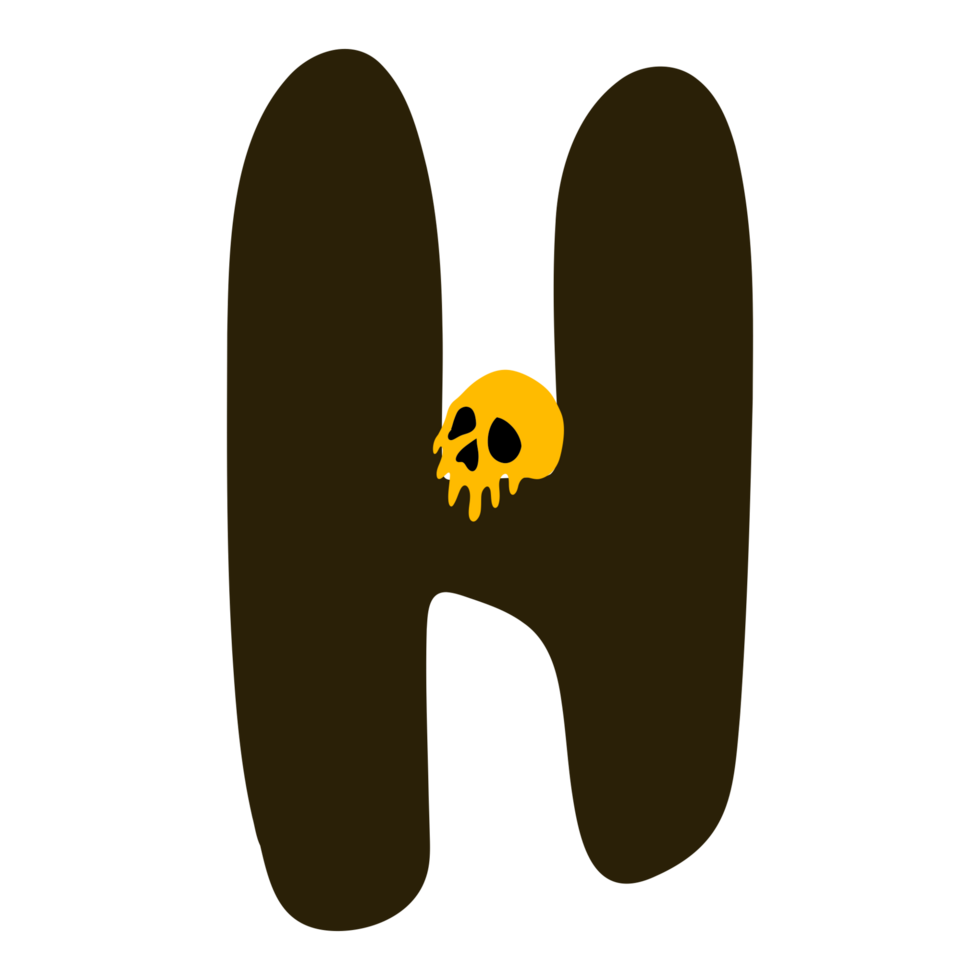 Halloween alphabet H png