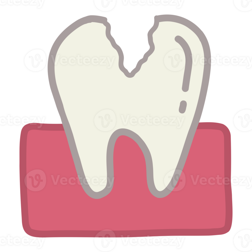 Tooth with broken png