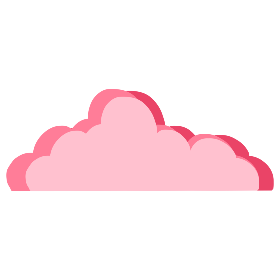 Pink fluffy clouds png
