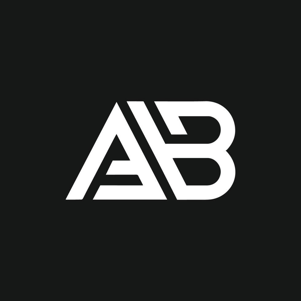 Modern AB monogram logo design vector