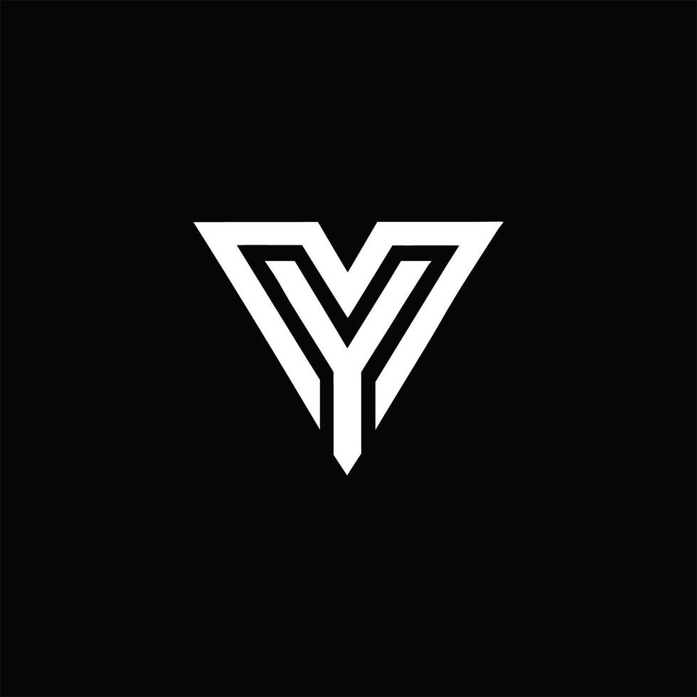 Modern geometric letter Y logo design vector