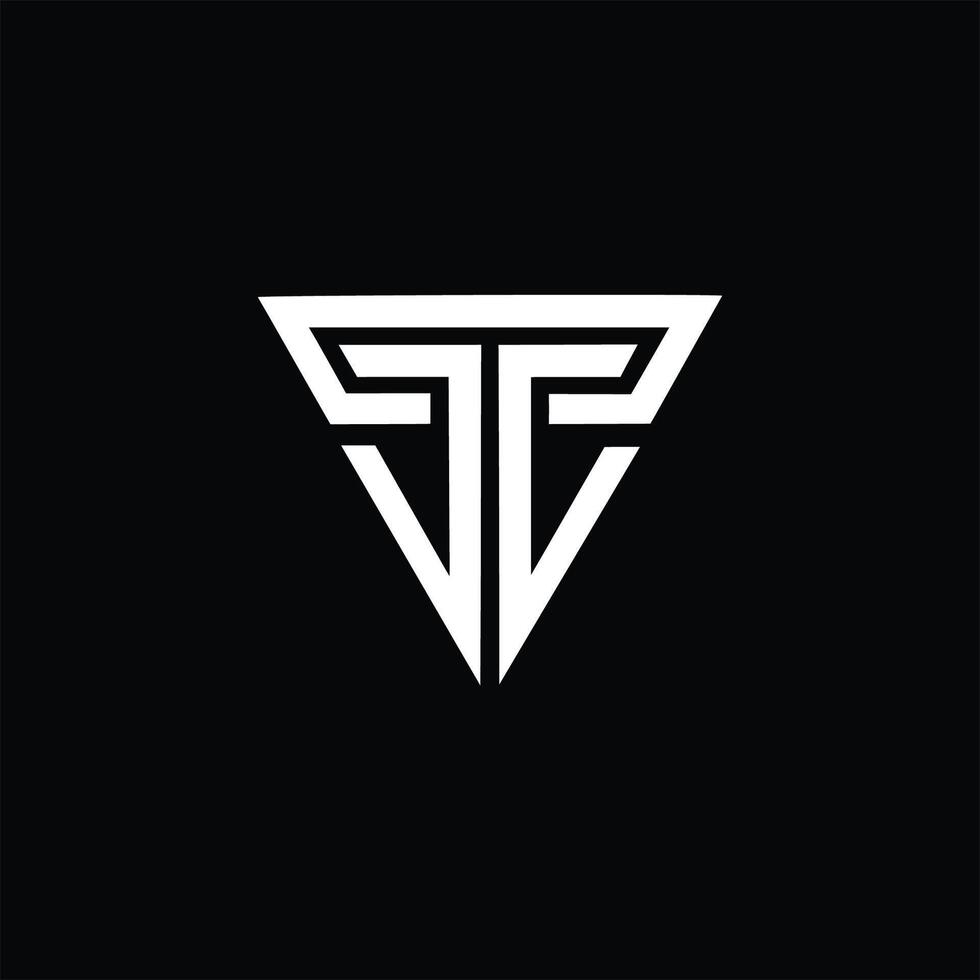Modern TF monogram logo design vector