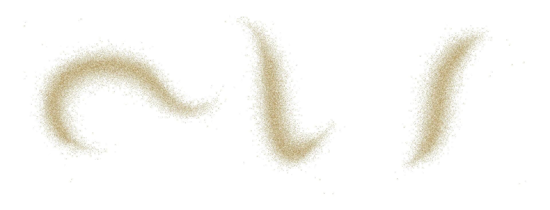 Onion powder and garlic salt isolated on top white view. Seasoning organic grain and ground cereal spice culinary ingredient. Cooking kitchen aromatic golden texture swirl dust cloud flavor. vector