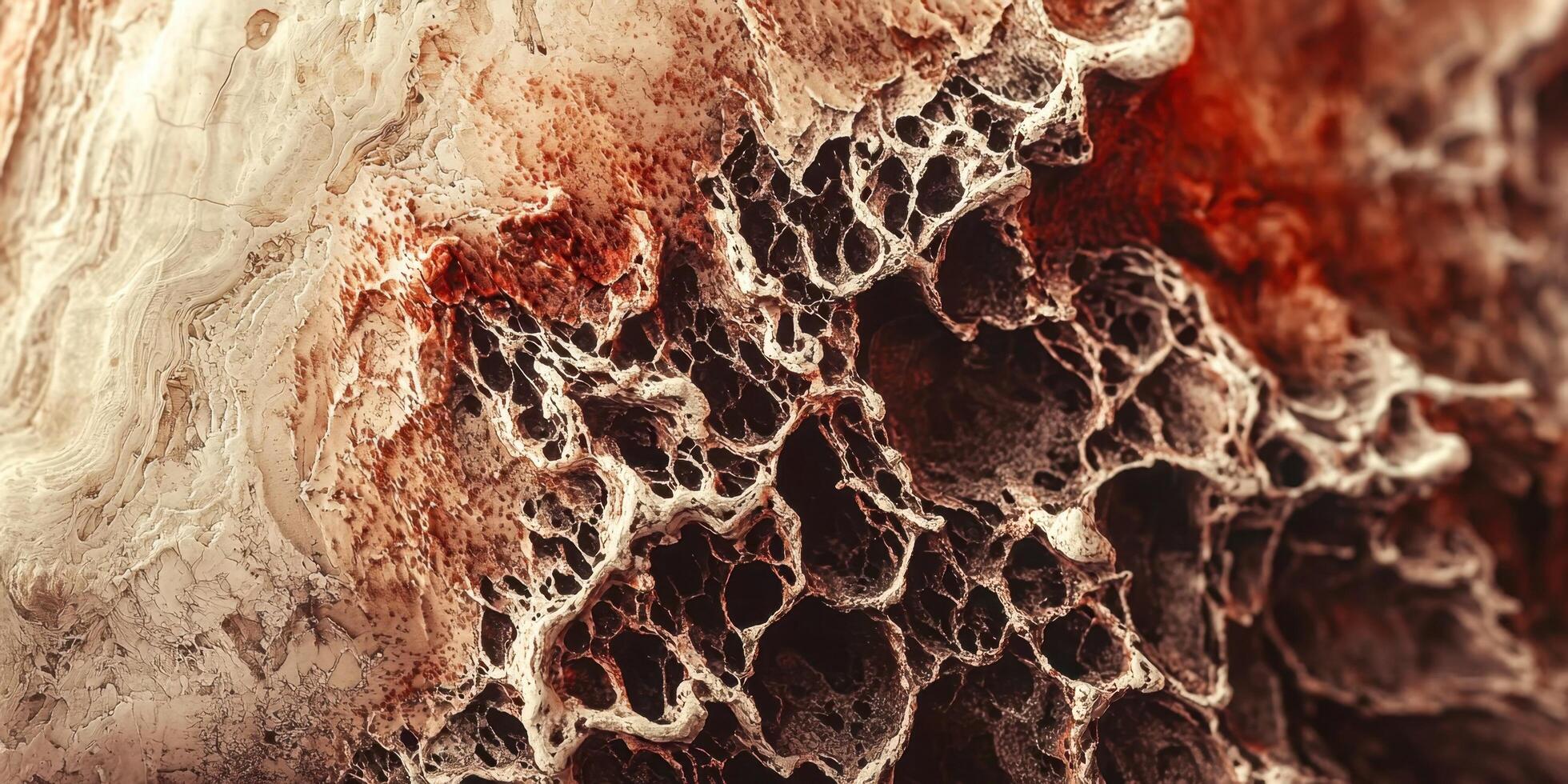 A close up of a piece of wood with a red stain photo