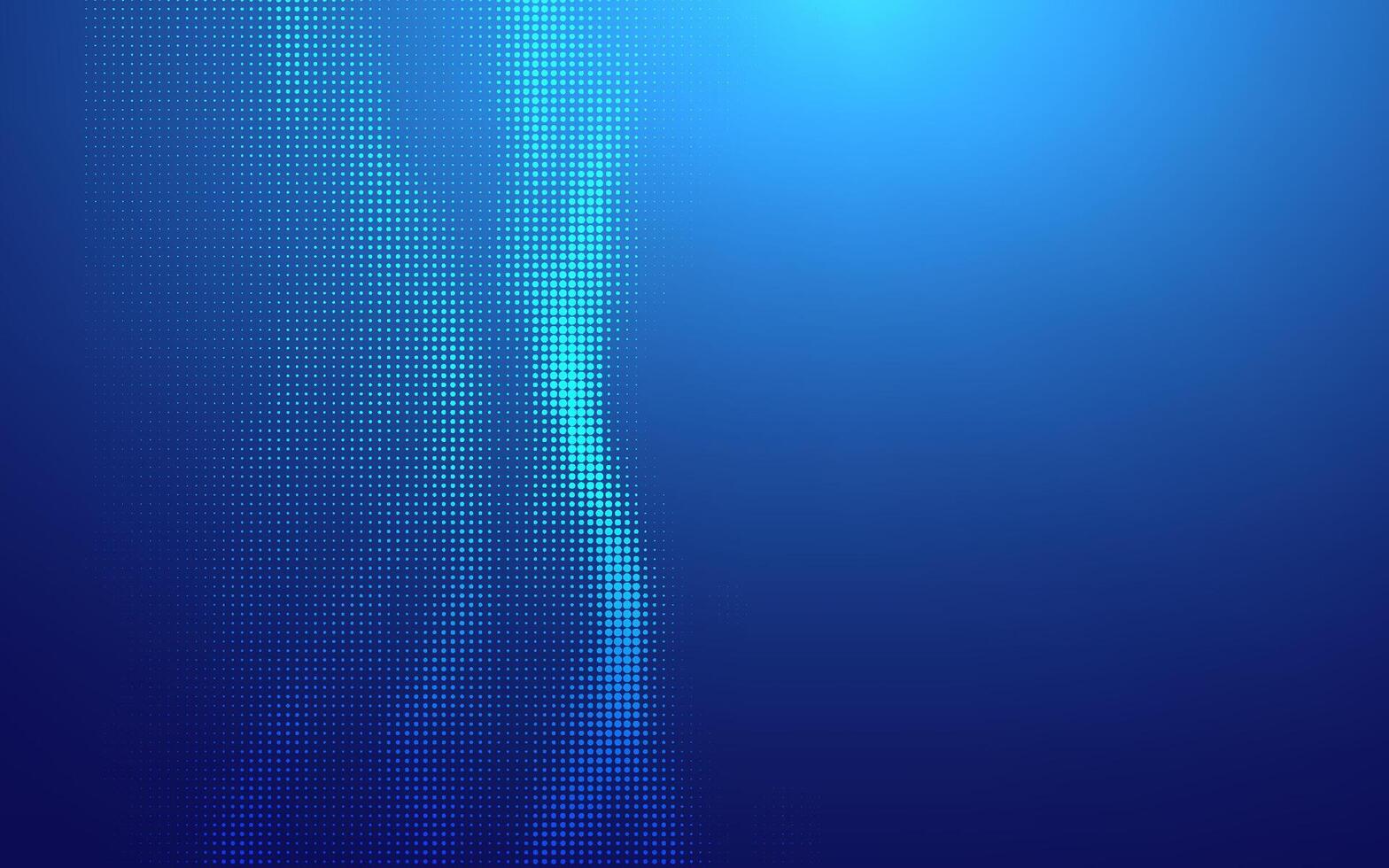 Blue Futuristic Tech with Digital Grid, Blockchain Elements. Fintech Cryptocurrency, Bitcoin, Data Flow and Geometric Mosaic Design. vector