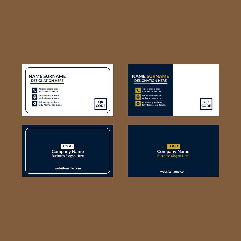 Modern Business Card Design in Bundle. Luxurious Template Display for Promotion. vector