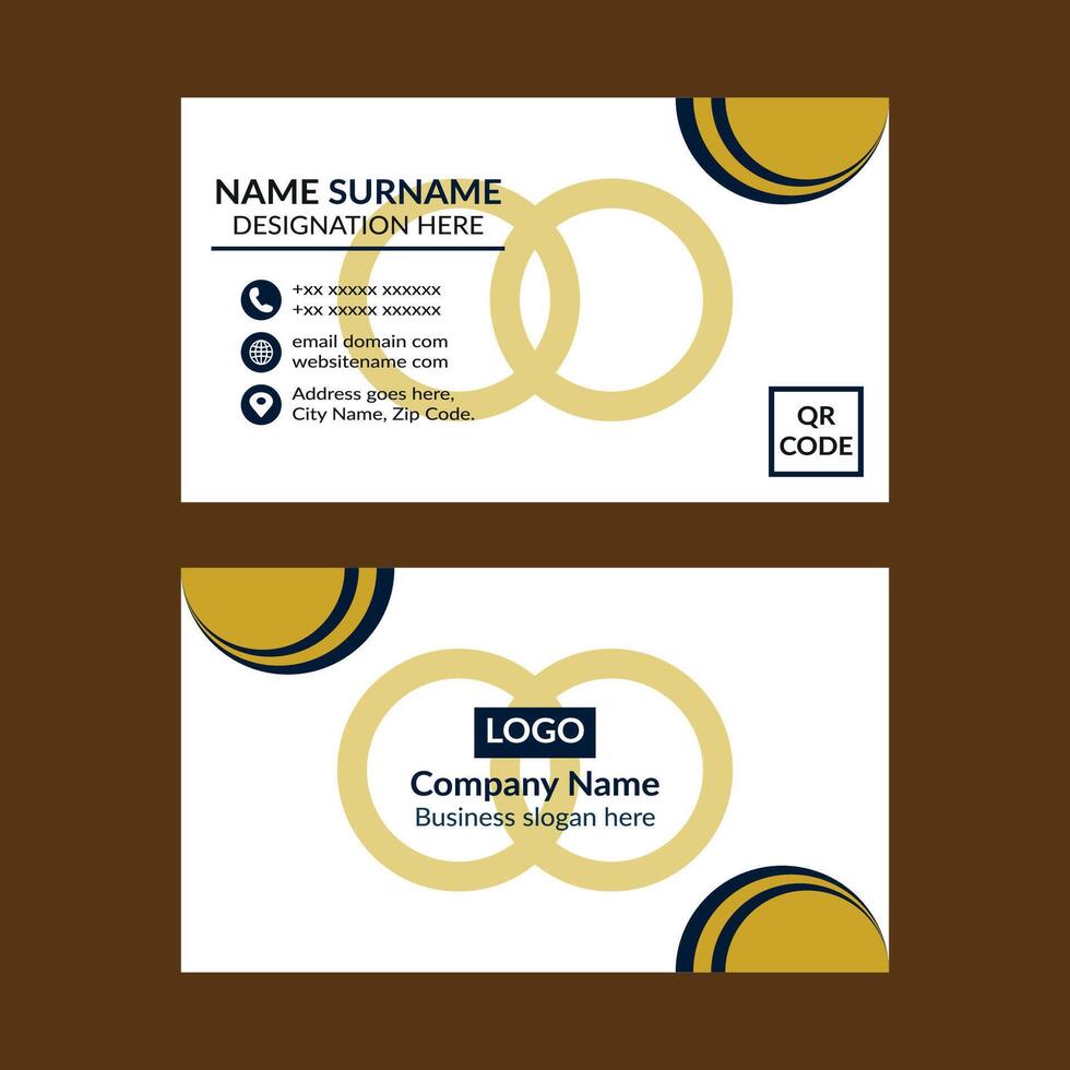 Modern Business Card Design. Artistic Layout Display for Promotion. vector