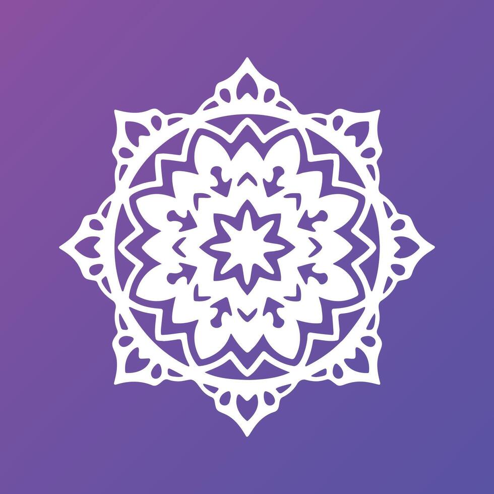 Mandala Design Art, Islamic Geometric Floral Mandala boho Ornament Pattern Design, Traditional Decoration Illustration Silhouette vector