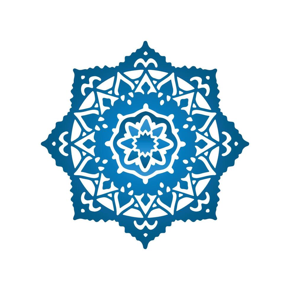 Mandala Design Art, Islamic Geometric Floral Mandala boho Pattern Design, Traditional Decoration Silhouette vector