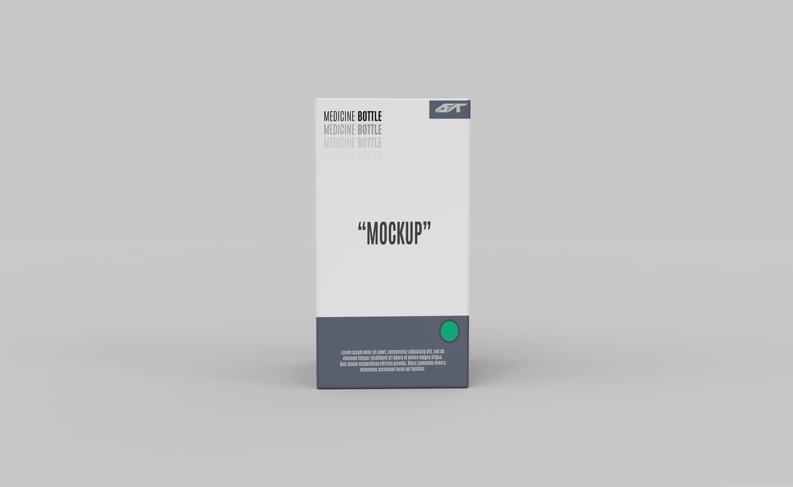 Plastic medicine box mockup psd