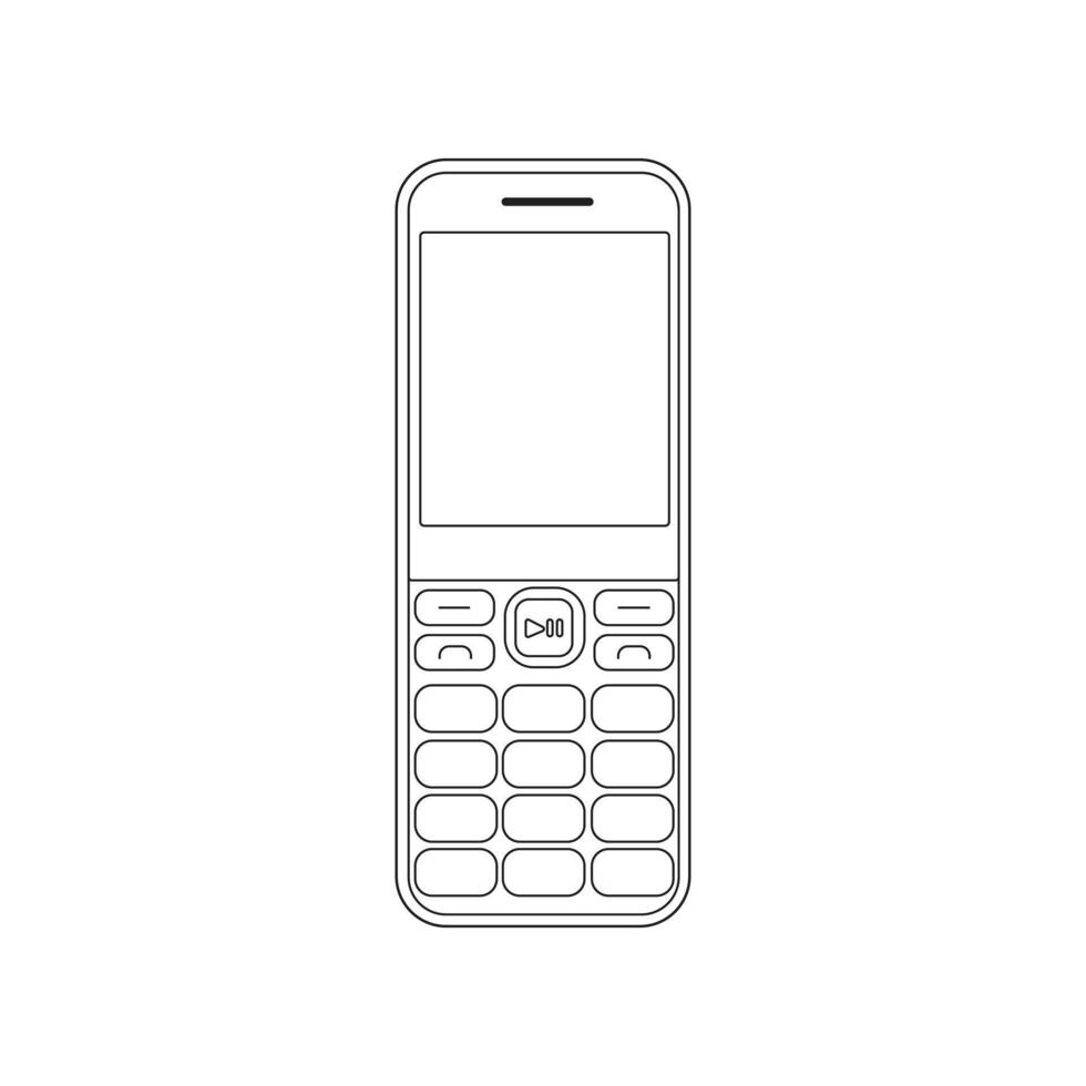 Button phone design and art illustration vector