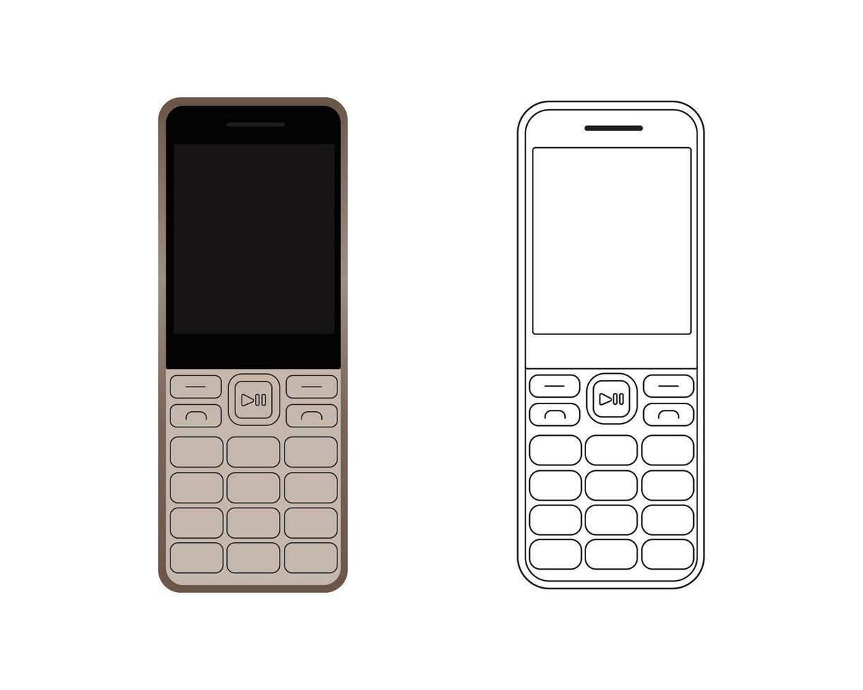 Button phone design illustration vector
