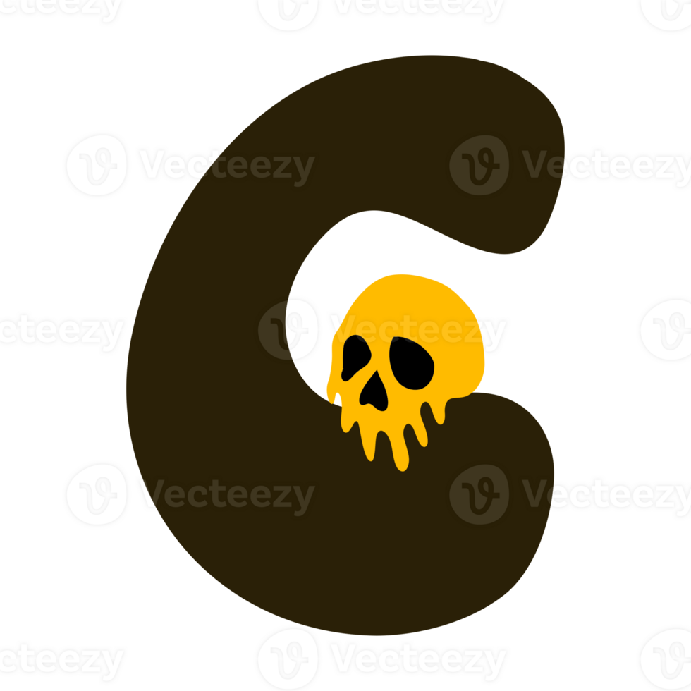 Skull font head png