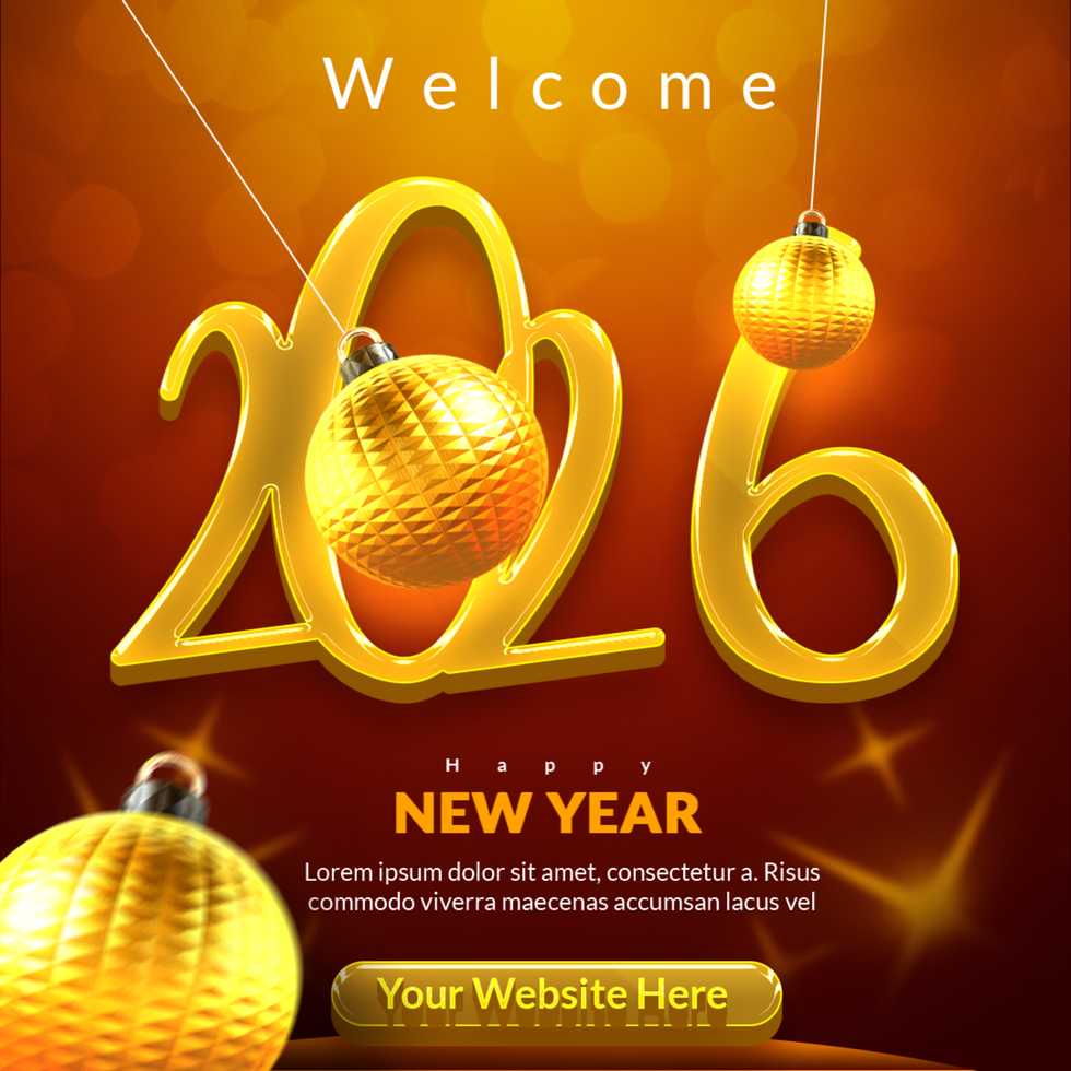 Happy New Year 2026 Celebration psd
