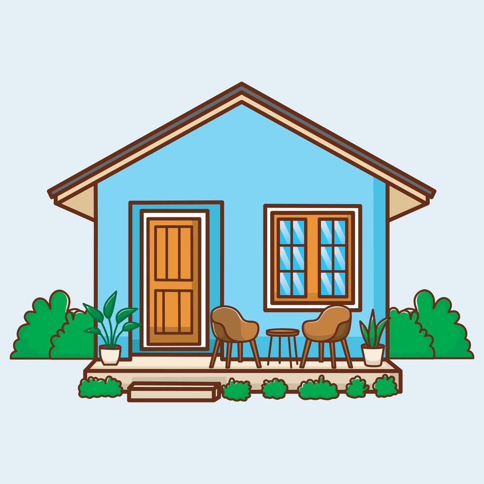 illustration of a simple house with a luxurious design vector