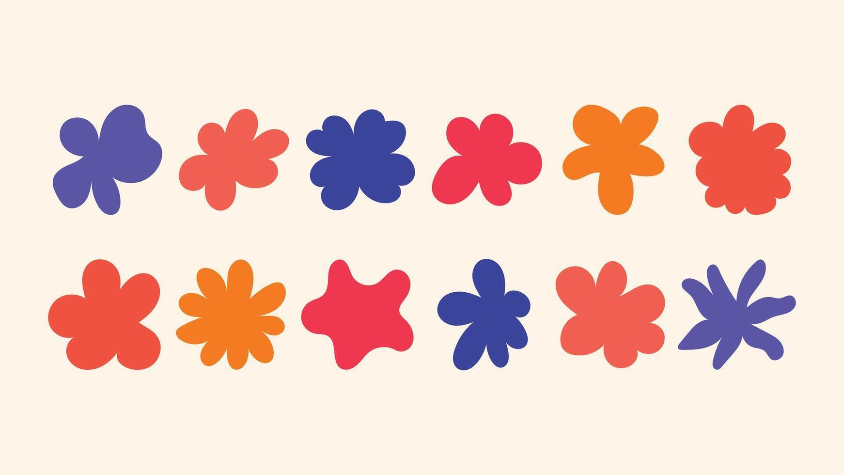 hand drawn collection featuring stars, florals, badges and geometric shapes ideal for product packaging, branding, print design and social posts. vector