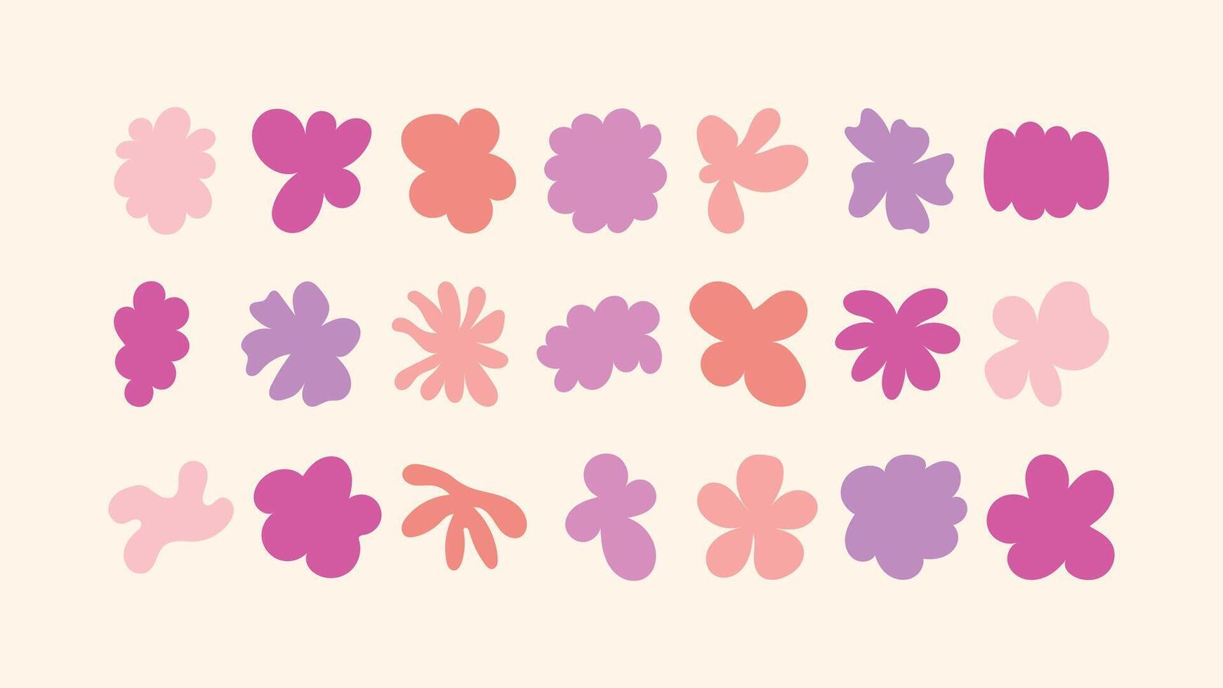 pack of minimal hand drawn stars, flowers, badges and shapes useful for modern branding projects, print design and online promotions. vector