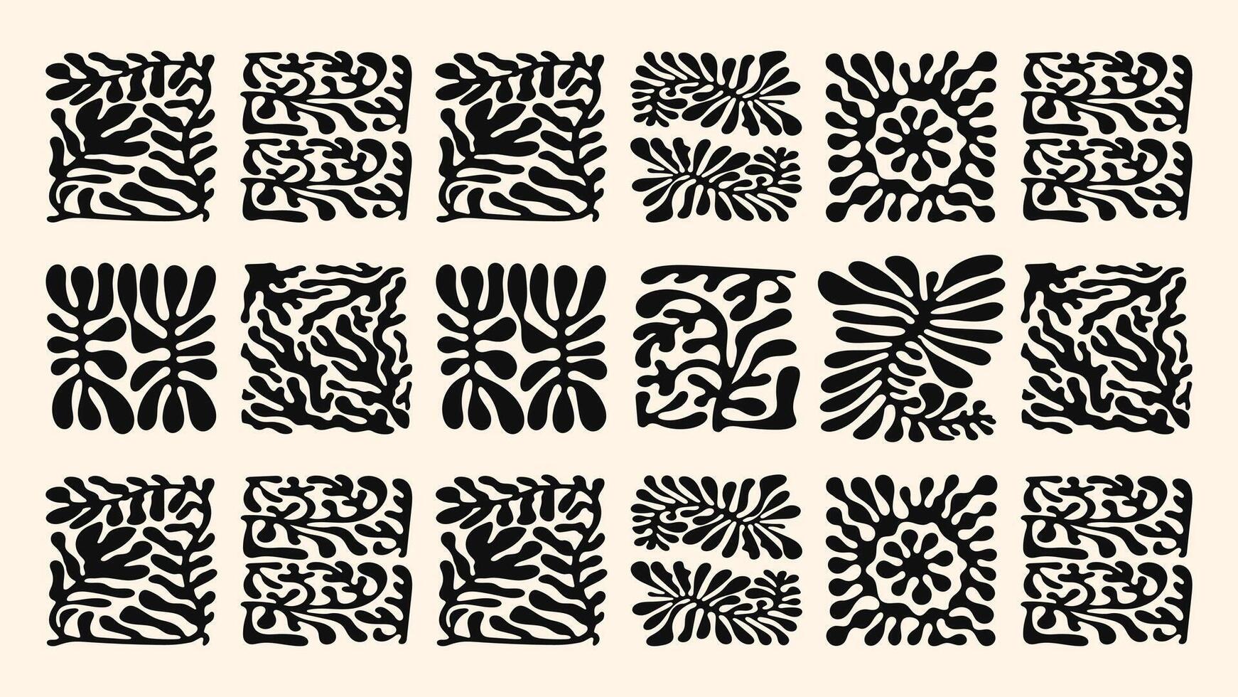 design with clean botanical shapes, subtle waves and calm beach palette, modern Scandinavian style surface pattern. vector