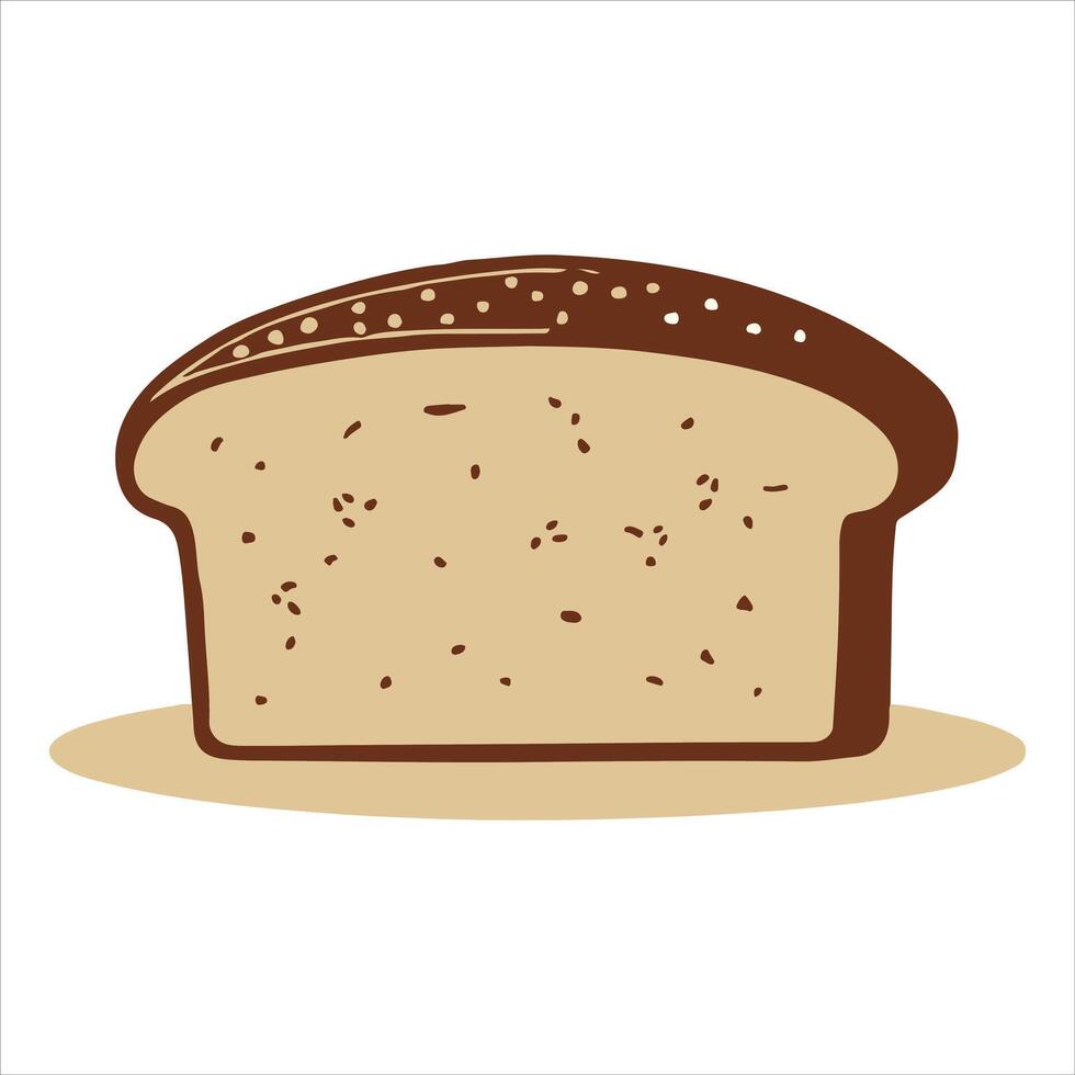 An engraving-style illustration of bread A component of the poster card banner menu design vector