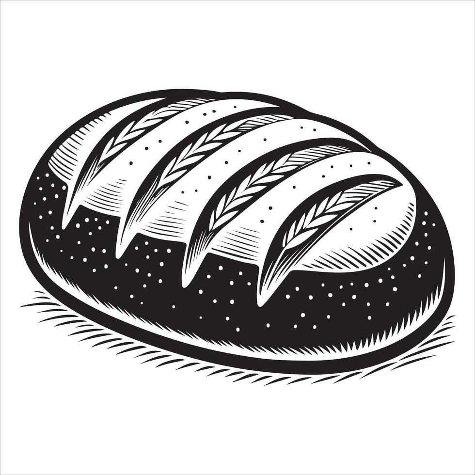 A silhouette of bread vector