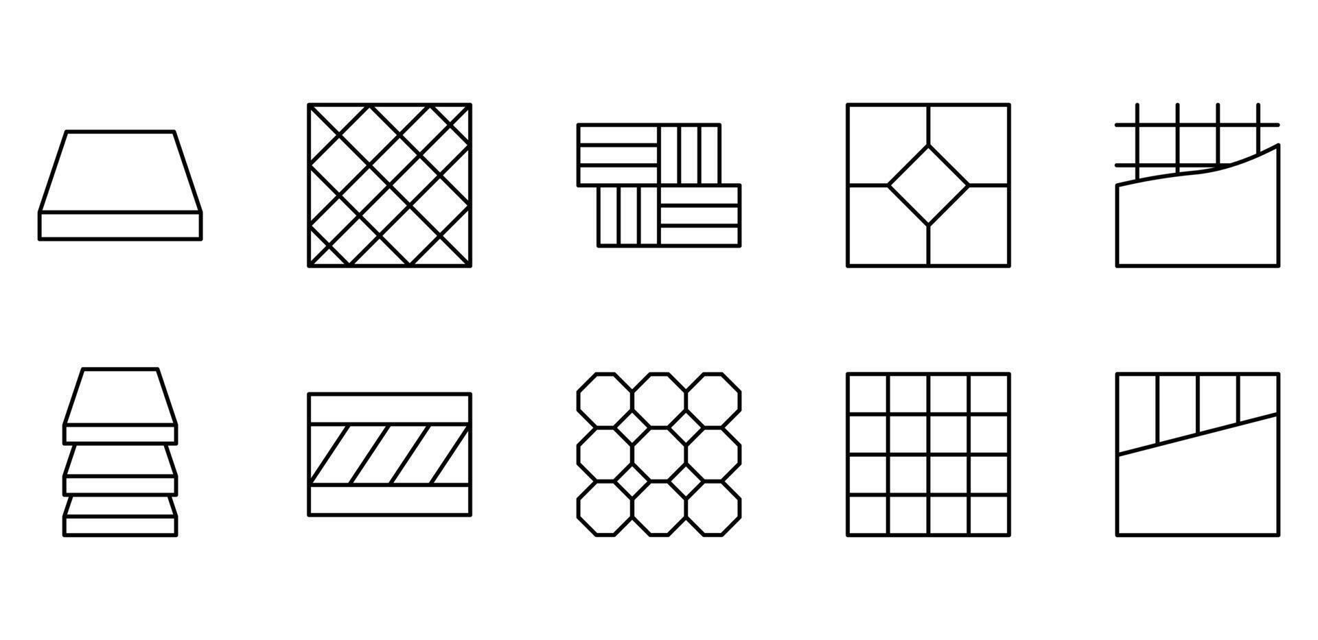 illustration icon pack floor line vector