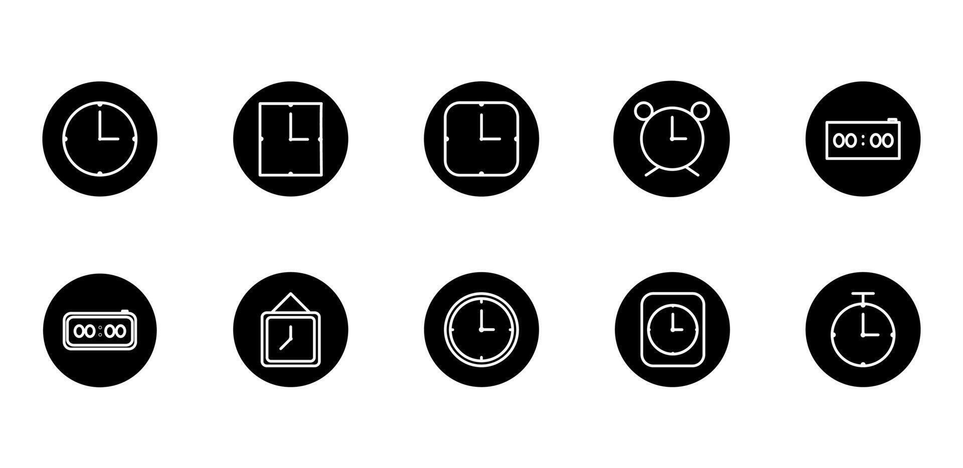 ghlyp clock icon pack illustration vector