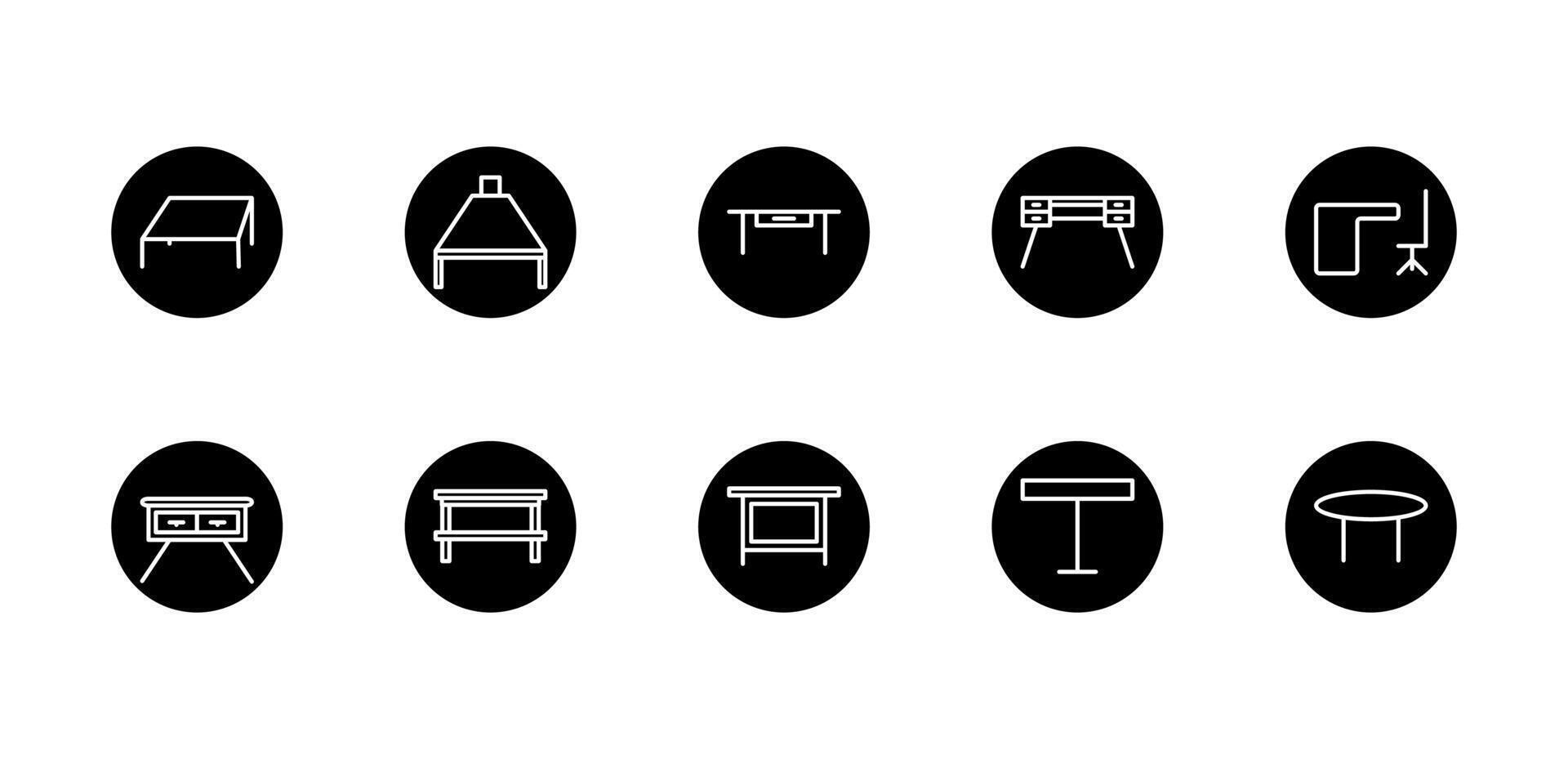 ghlyp table icon pack illustration vector
