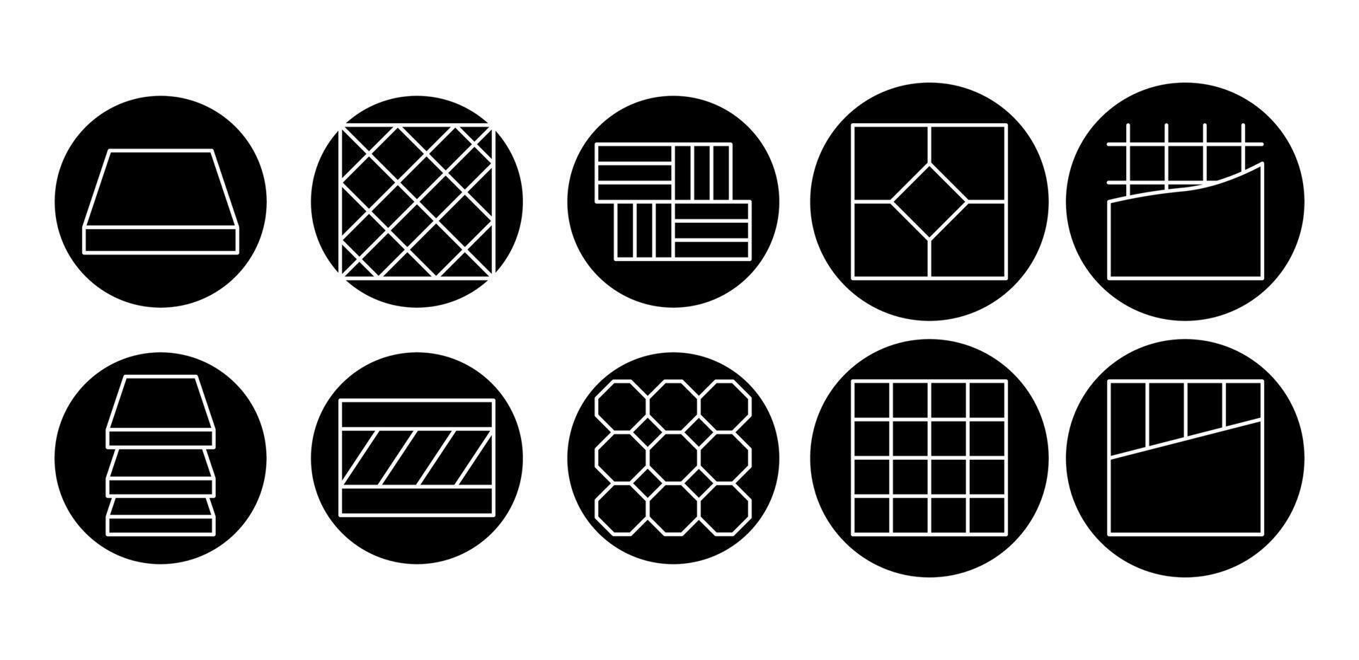 ghlyp floor icon pack illustration vector
