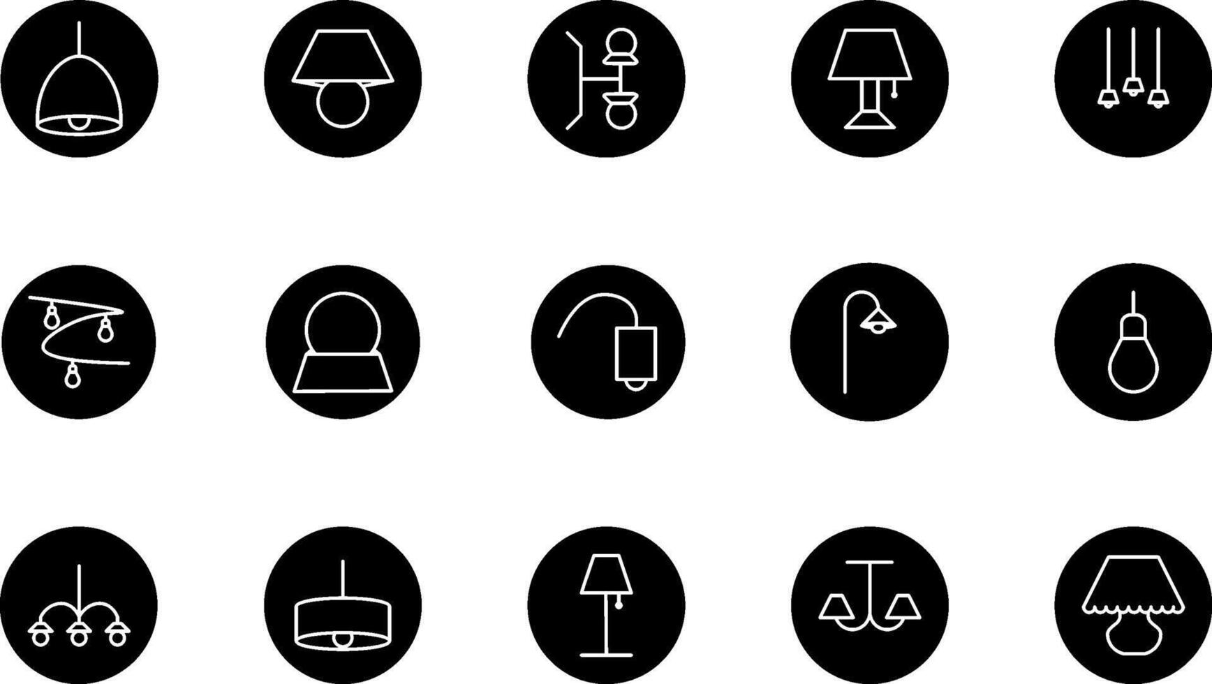ghlyp lamp icon pack illustration vector