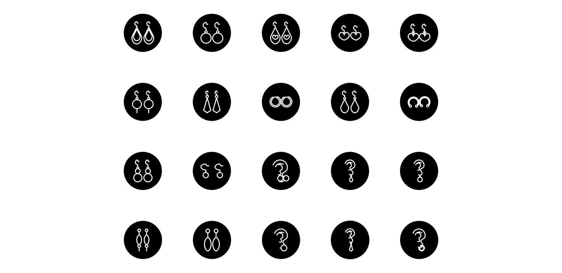 ghlyp earring icon pack illustration vector