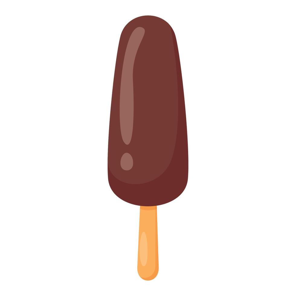 Chocolate ice cream. Hand-drawn. illustration vector