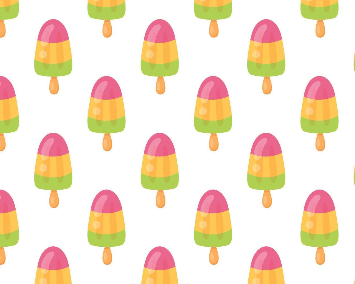 Ice cream pattern. in flat style vector