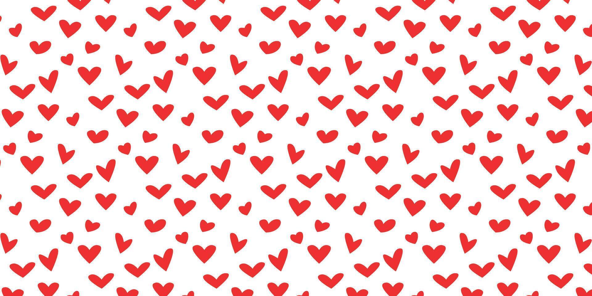 scatter seamless pattern with love in red color vector