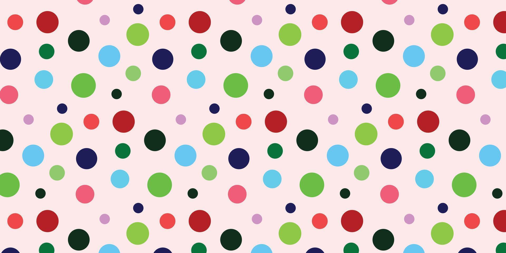 multi color playful scatter seamless pattern with circle vector