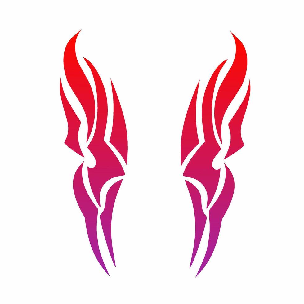 illustration design of abstract tribal art tattoo elements vector
