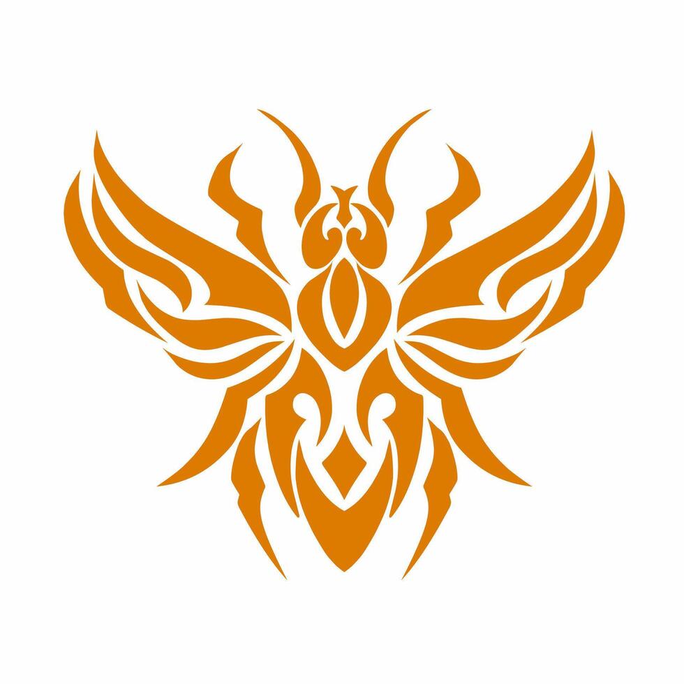 illustration abstract design tribal art tattoo bee. suitable for design elements vector