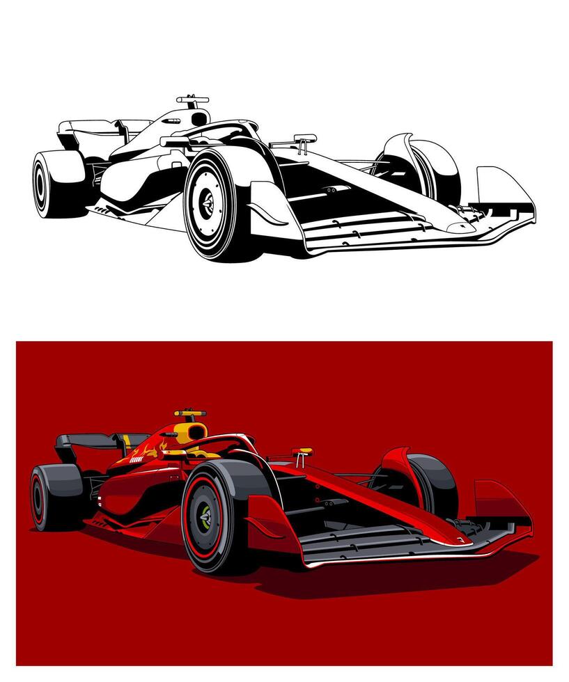 Automobile Racing Car Design vector