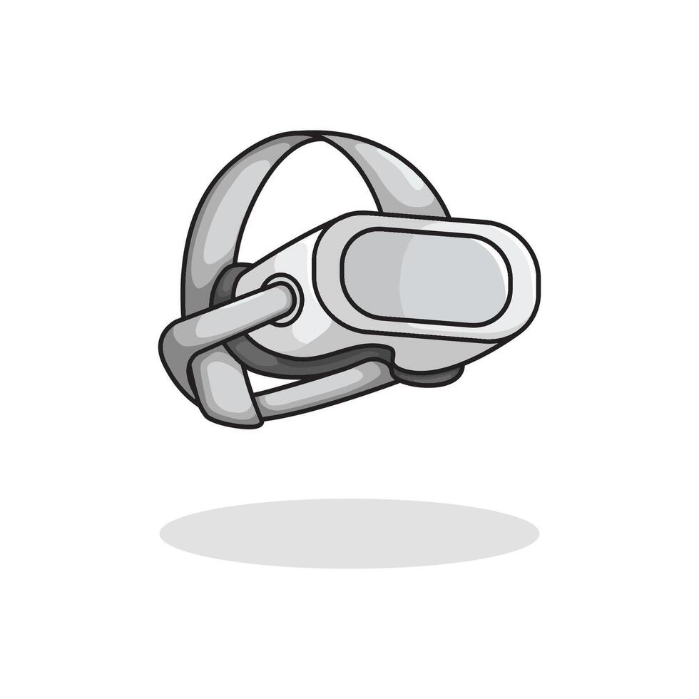 VR Headset Virtual Reality Technology Futuristic Gaming Device vector